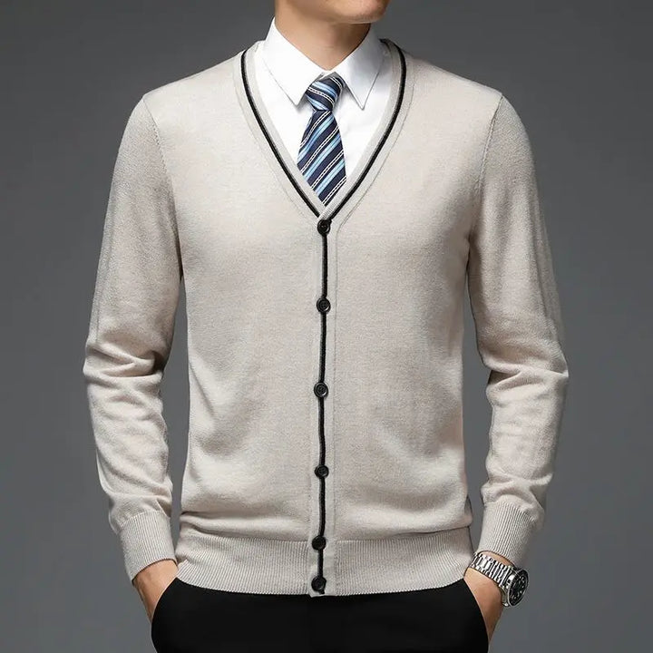 Long Sleeve V-Neck Knitted Thin Winter Sweater