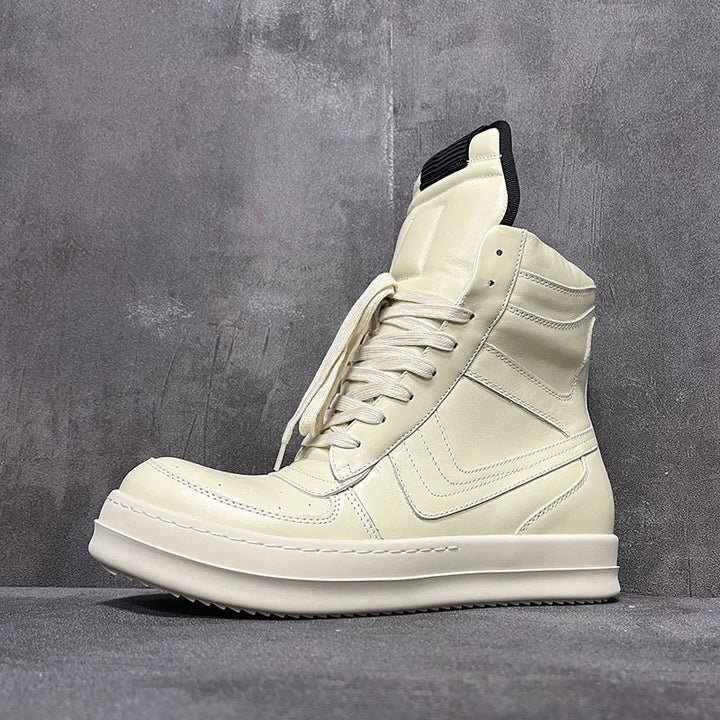 Luxury Unisex High-Top Leather Sneakers