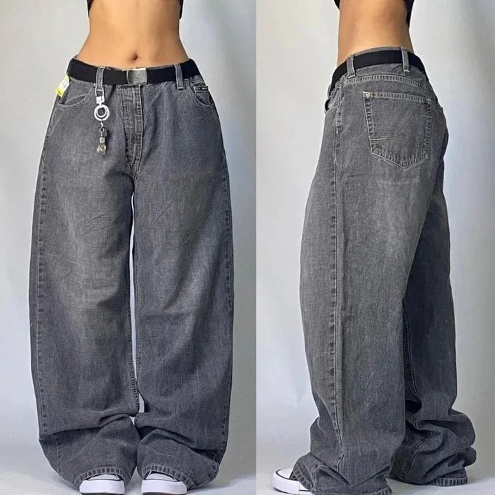 Streetwear Baggy Flex Jeans - Y2K Vibes
