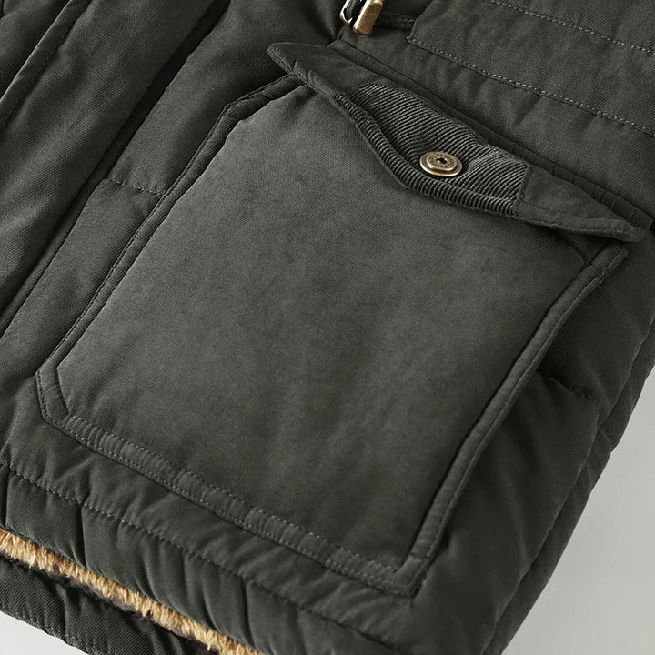 Thick Hooded Fleece Lined Military Winter Jacket