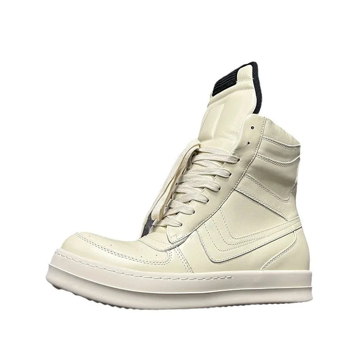 Luxury Unisex High-Top Leather Sneakers
