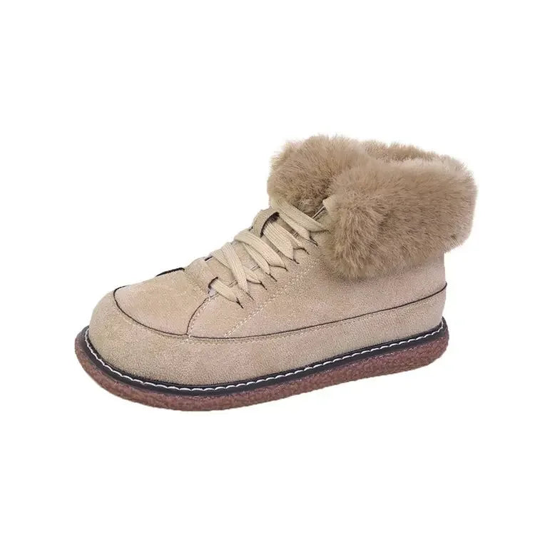 Waterproof Zipper Soft Fur Winter Boots