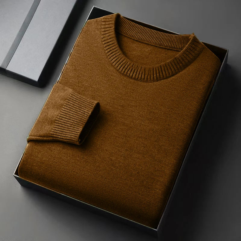 Lightweight Long Sleeve Knitted Crew Neck Sweater