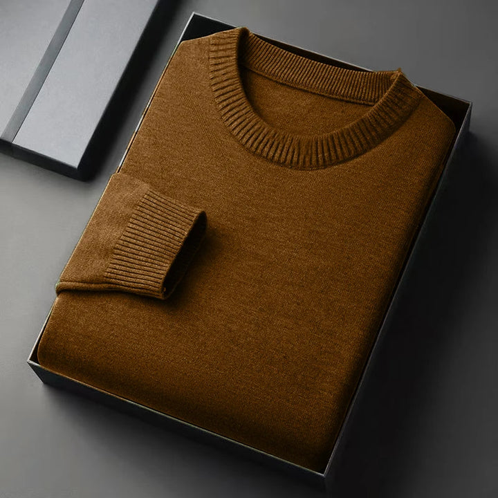 Lightweight Long Sleeve Knitted Crew Neck Sweater