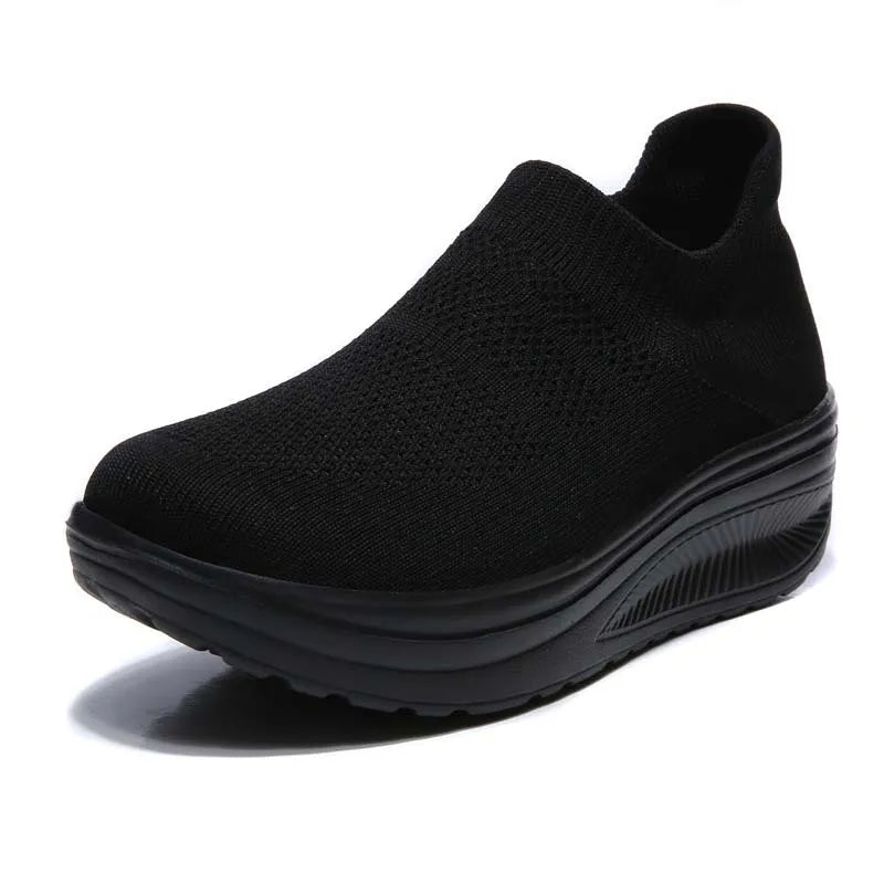 Vulcanized Thick Sole Slip-On Sneakers