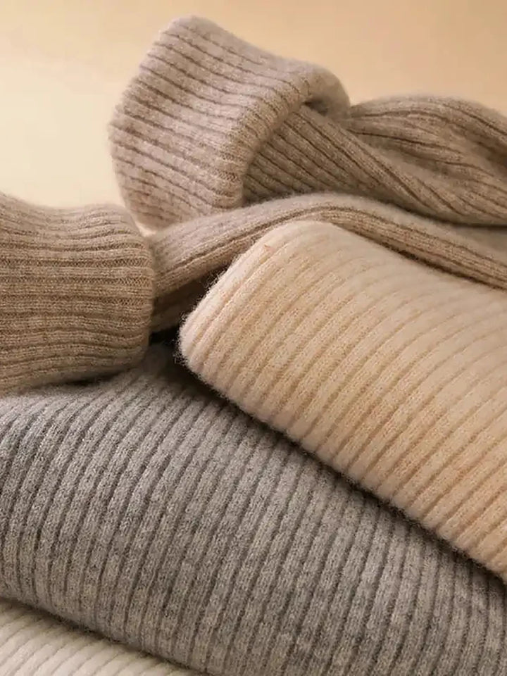 Cozy Cashmere Knit Turtleneck Sweater