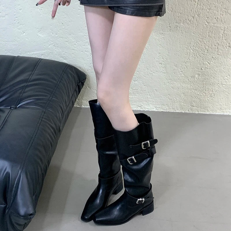 Chic Knee-High Pointed Toe Boots for Winter