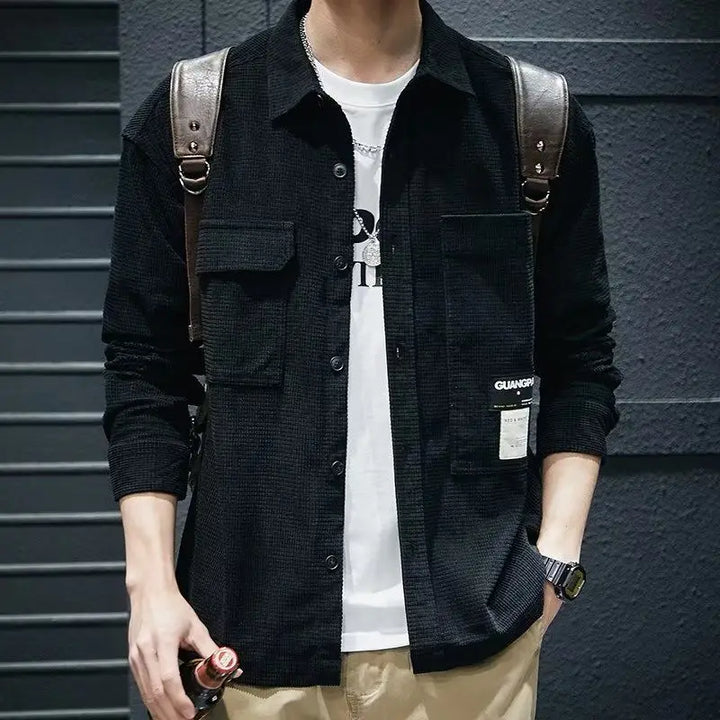 Classic Lapel Quilted Shirt Jacket