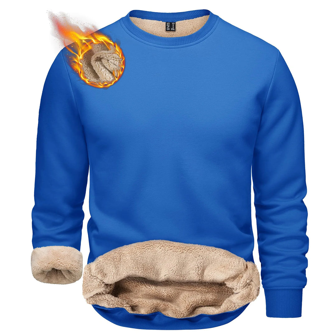 Heavyweight Sherpa-Lined Fleece Crewneck Sweatshirt