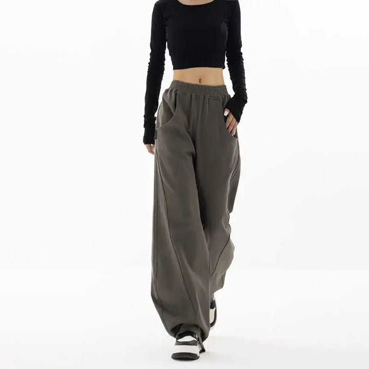Light Tawny Loose Fit Banana Shape Sweatpants