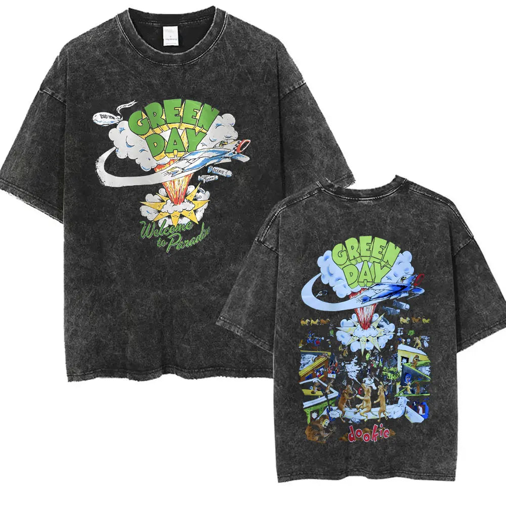 Washed Vintage Punk Green Day Tour 2025 Tees