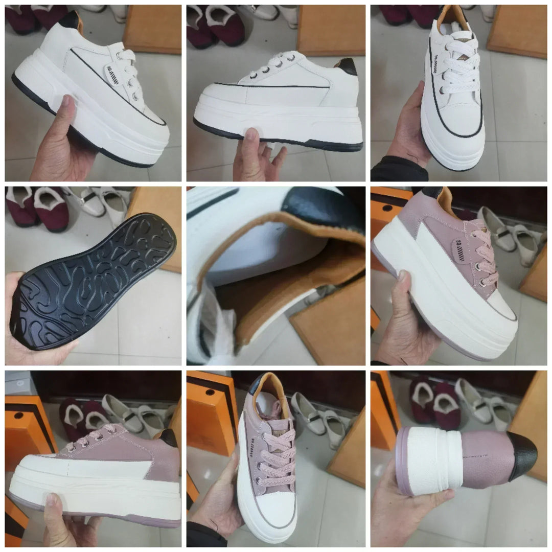 Cow Suede Platform Wedge Sneakers