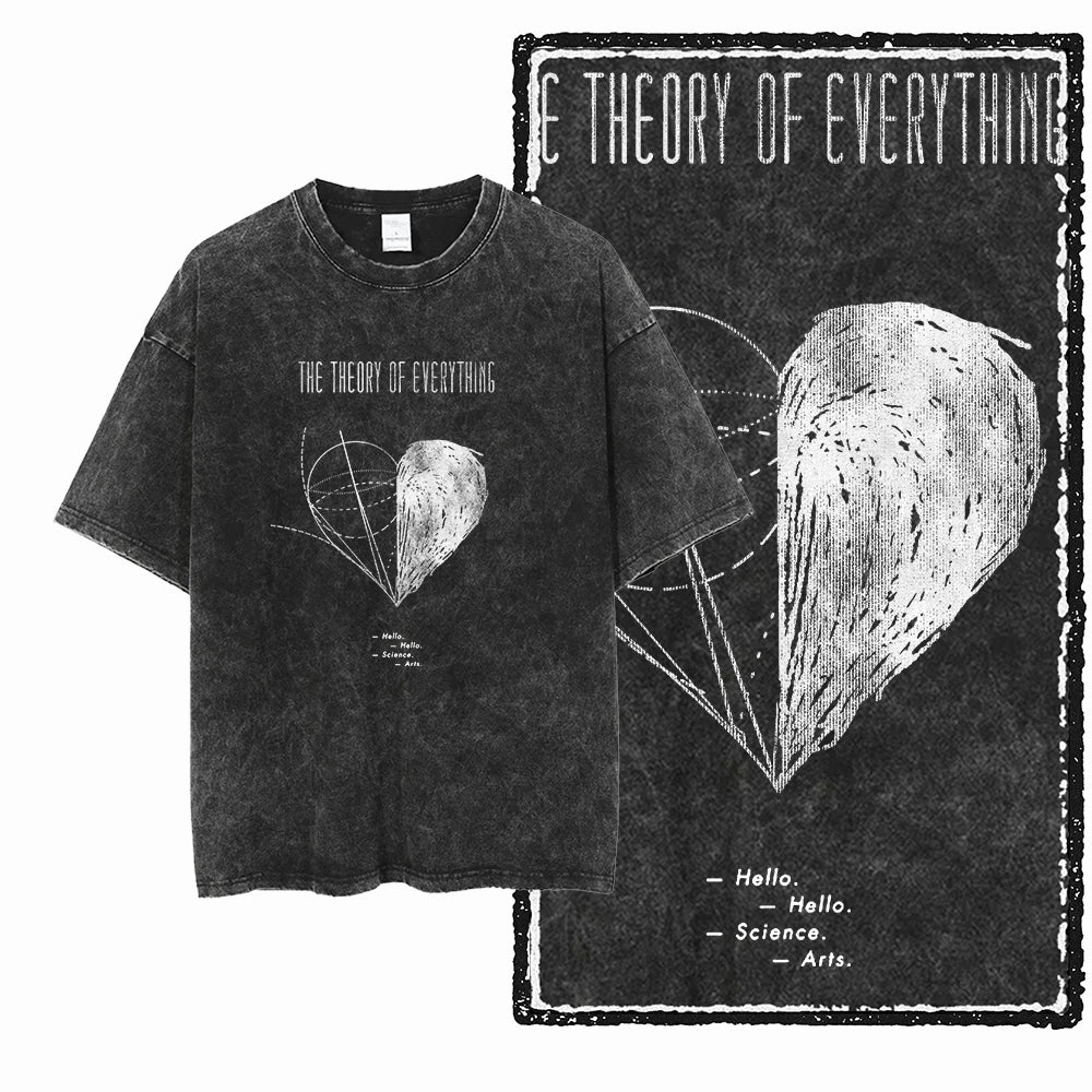 Printed Cotton Acid-Washed Graphic Unisex T-Shirt