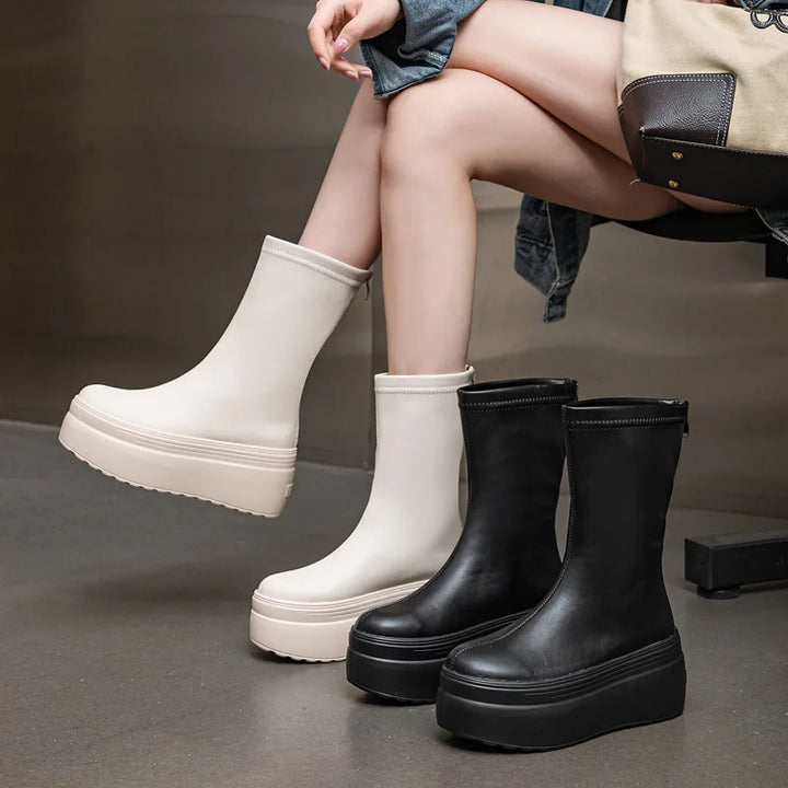 8cm Platform Slip resistant Winter Ankle Boots