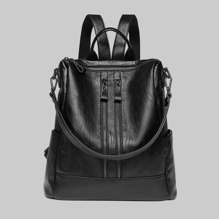 Multifunctional Soft Leather Backpack