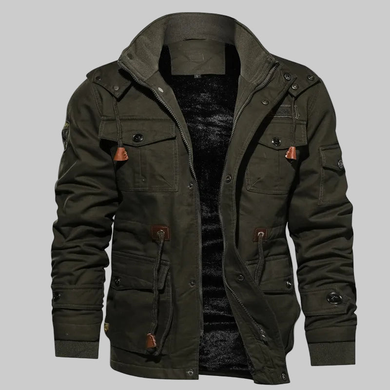 Thickened Cotton Wool-Lined Motorcycle Jacket