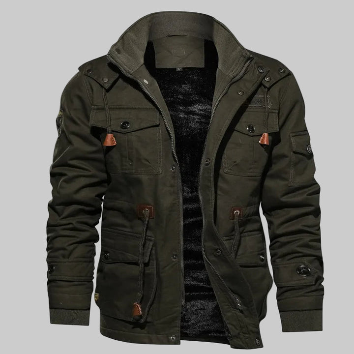 Thickened Cotton Wool-Lined Motorcycle Jacket