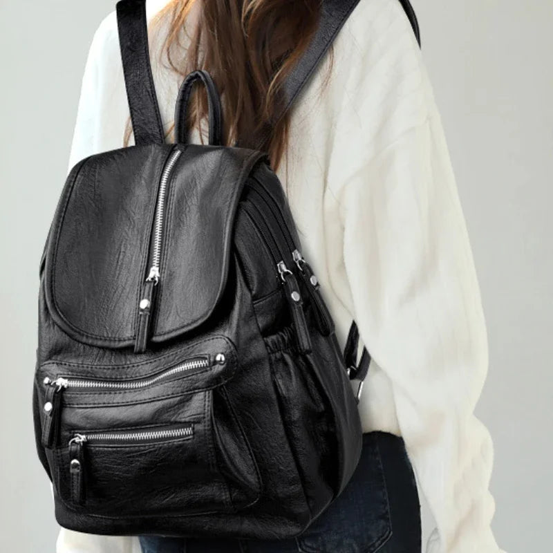 High-Quality Vintage Leather Backpack