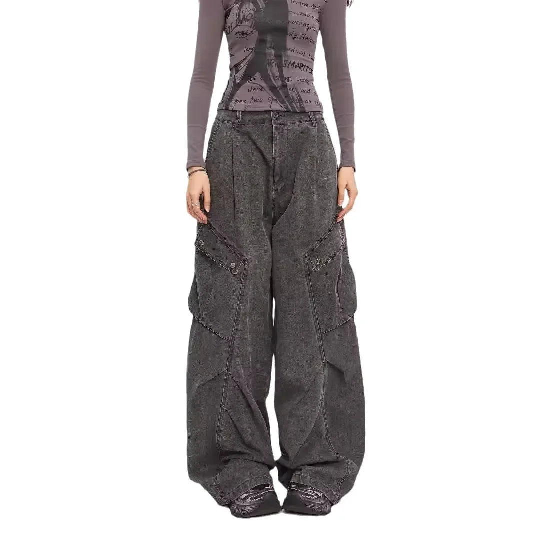 Retro Deconstructed Folded Pocket Cargo Pants