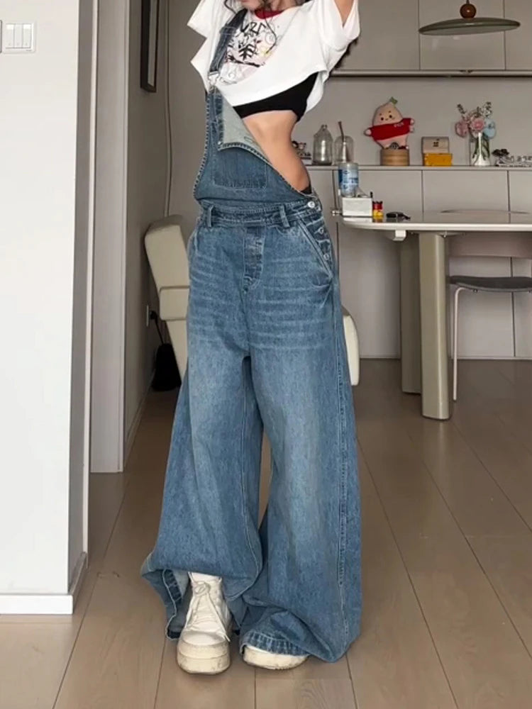 Vintage Baggy Denim Overalls