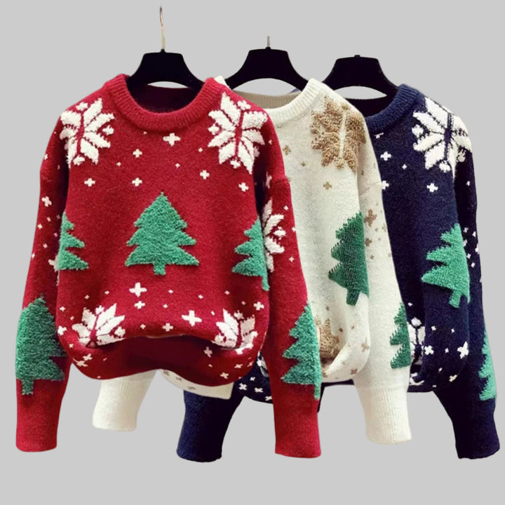 Christmas Tree Snow Knitted Christmas Sweater