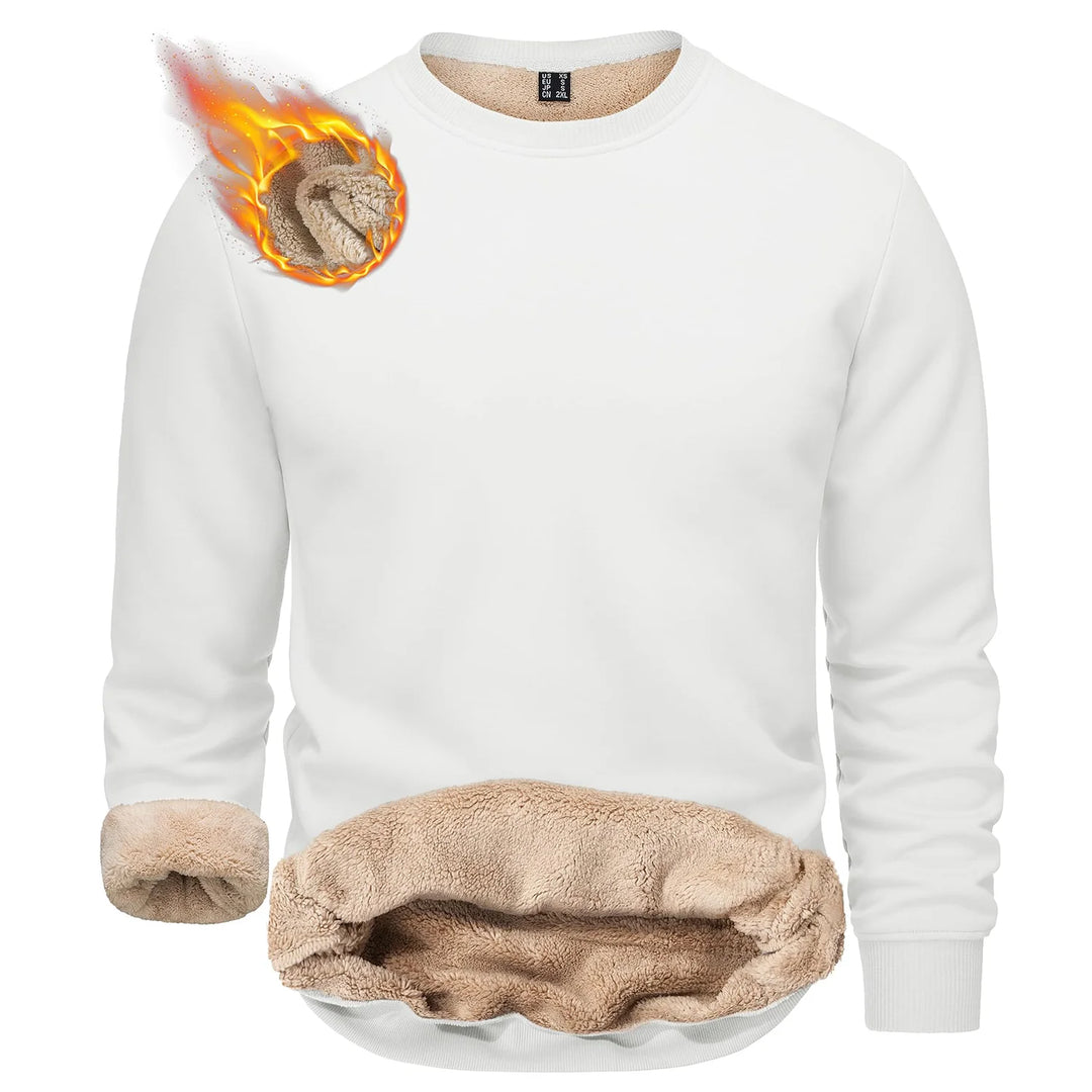 Heavyweight Sherpa-Lined Fleece Crewneck Sweatshirt