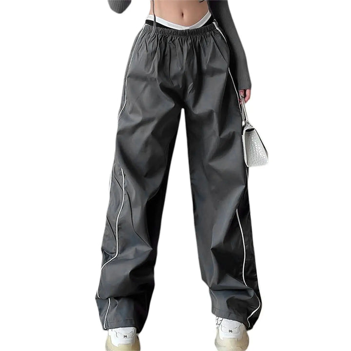 Y2K Low Waist D-string Elastic Baggy Cargo Pants