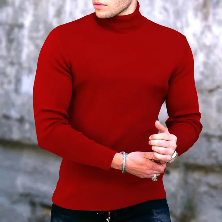 Casual Slim Fit High Collar Turtleneck Pullover