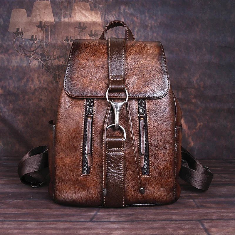 Genuine Leather Vintage Anti-Scratch Cowhide Shoulder Bag