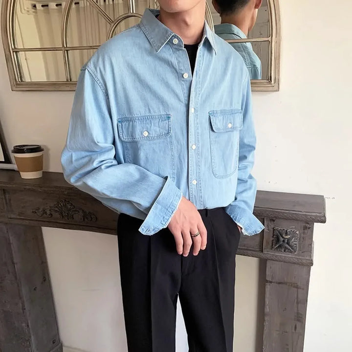 American Retro Casual Denim Shirt