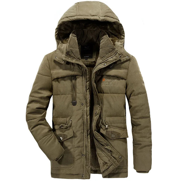 Thick Hooded Fleece Lined Military Winter Jacket