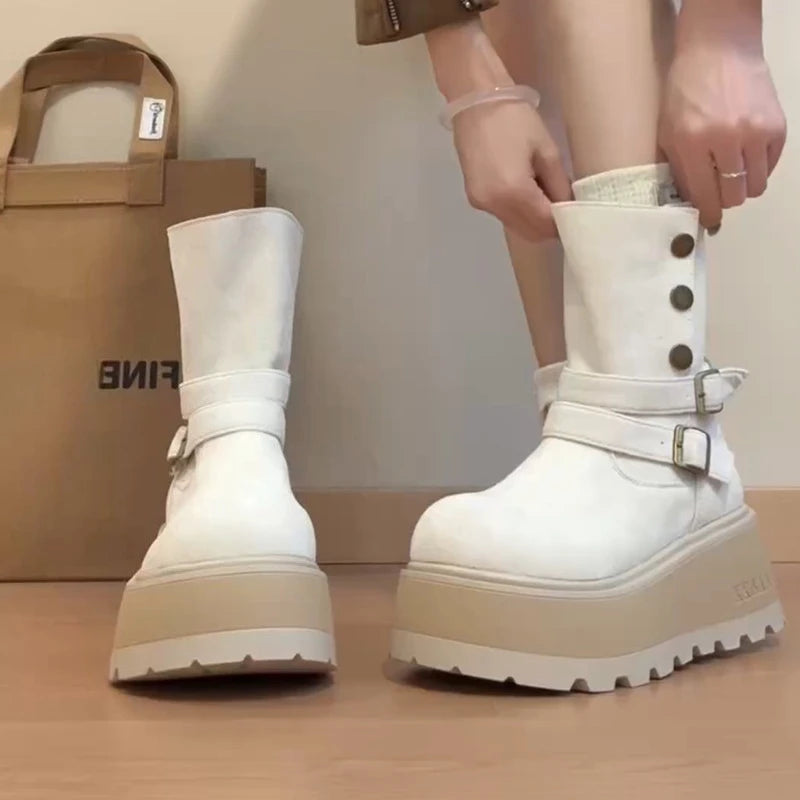 Chunky Platform Ankle Winter Boots