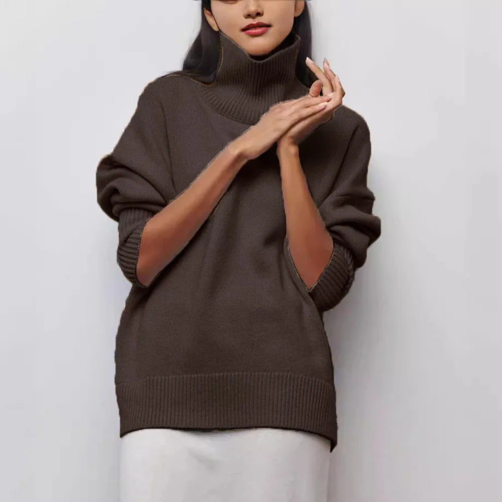 Cozy Thickened Fleece Turtleneck Sweater