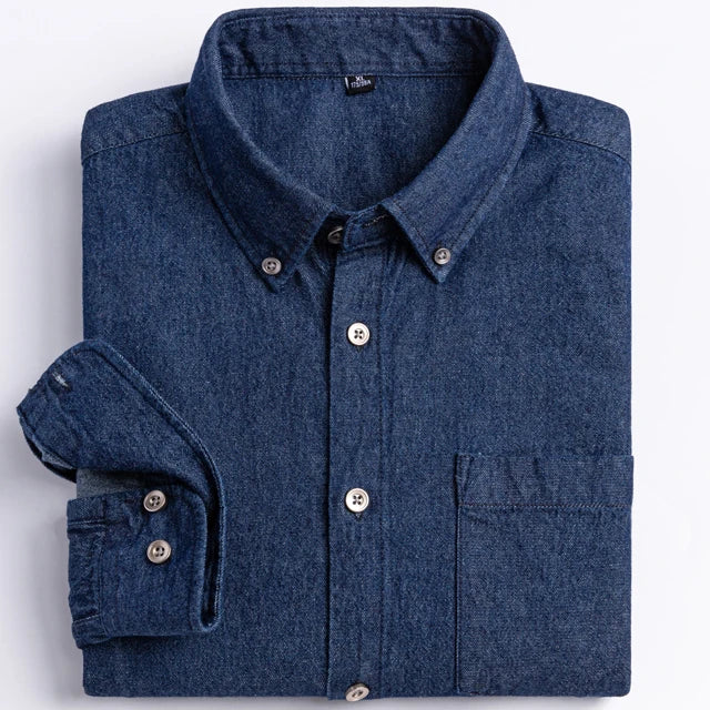 100% Cotton Long Sleeve Western Denim Shirt