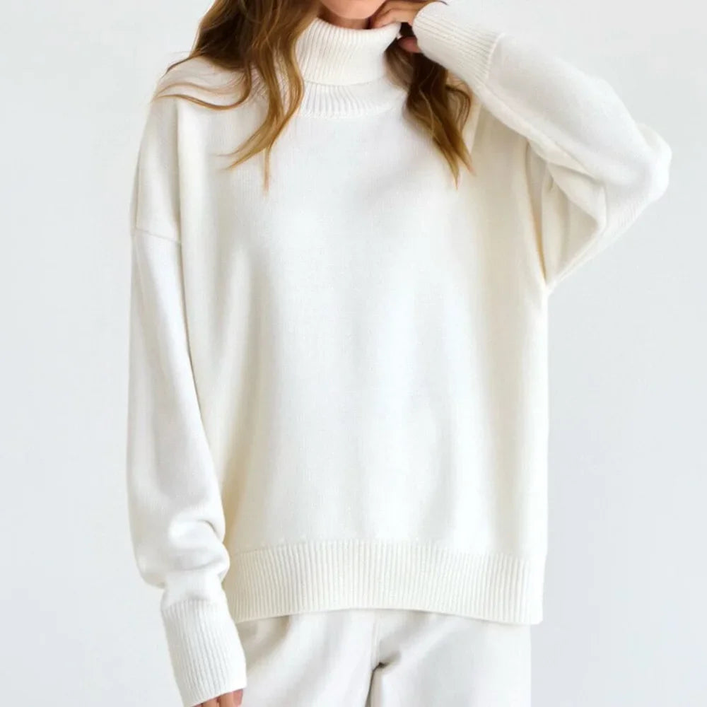 Cozy Thickened Fleece Turtleneck Sweater