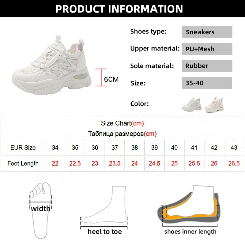 Breathable Mesh Non-slip Chunky Sneakers