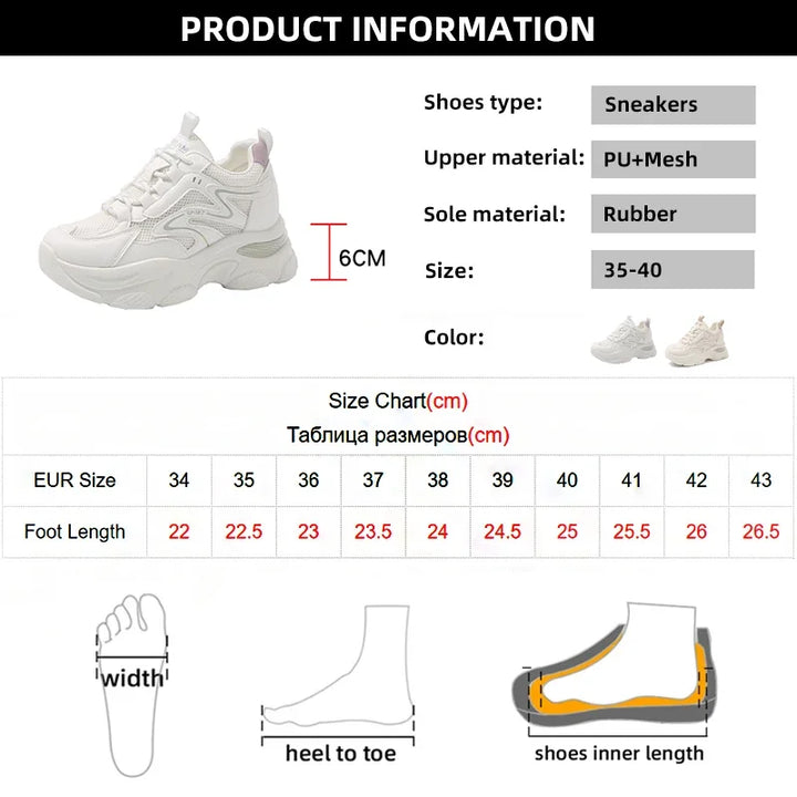 Breathable Mesh Non-slip Chunky Sneakers