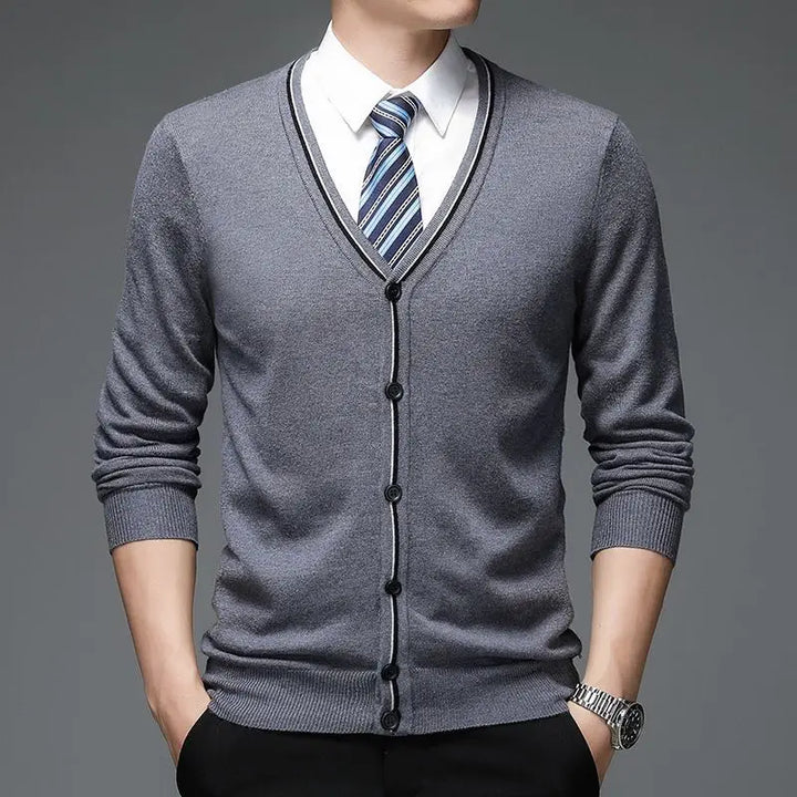 Long Sleeve V-Neck Knitted Thin Winter Sweater