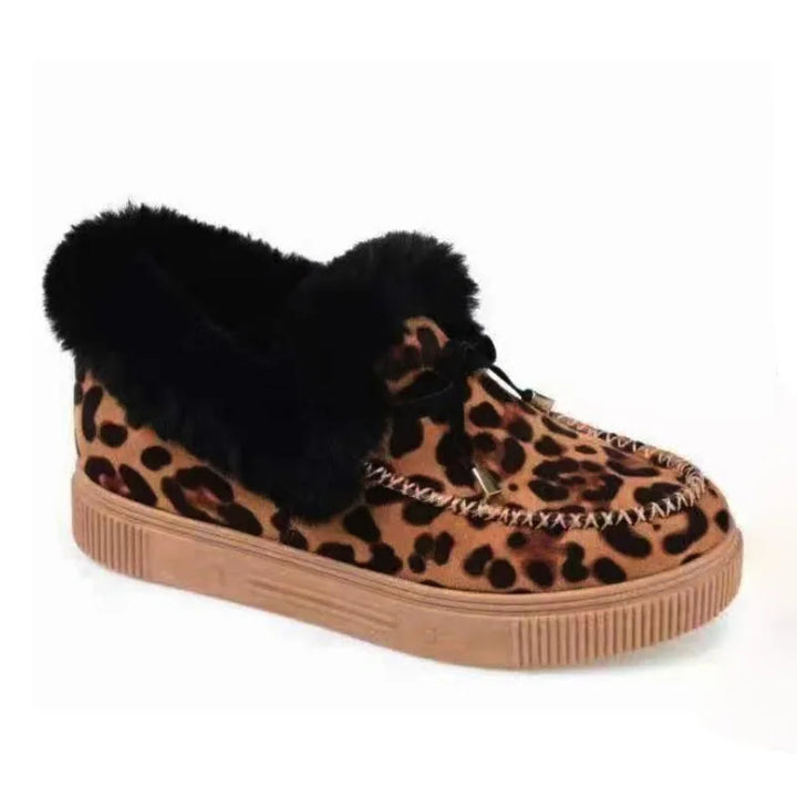 Warm Solid Color Furry Cotton Winter Footwear