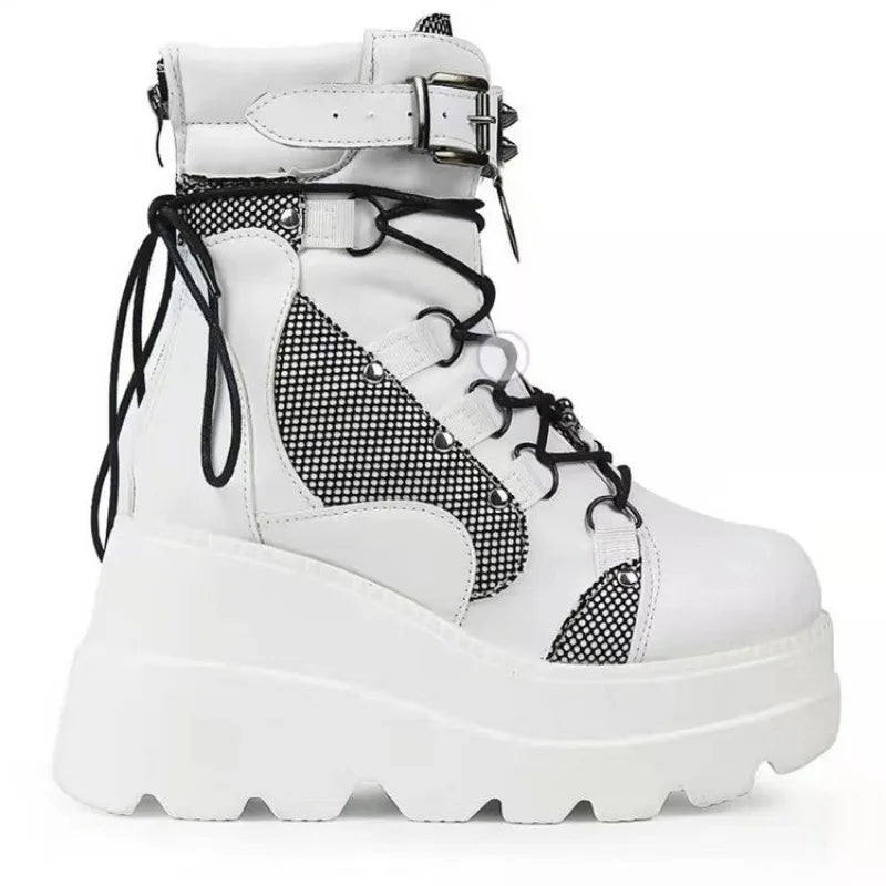 Cosplay Gothic Chunky High Heel Ankle Boots