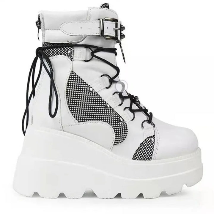 Cosplay Gothic Chunky High Heel Ankle Boots