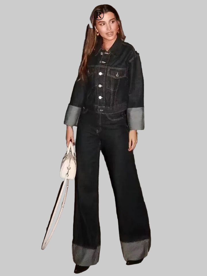 Autumn Vintage Denim Jumpsuit