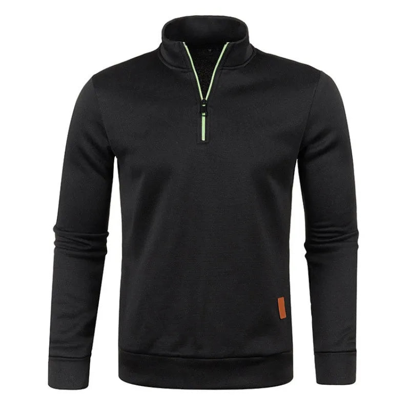 Half-Zipper Long Sleeve Turtleneck Pullover