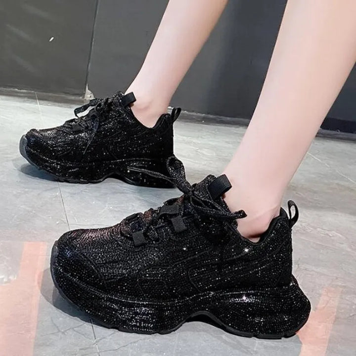 Bling Chunky Breathable Platform Sneakers