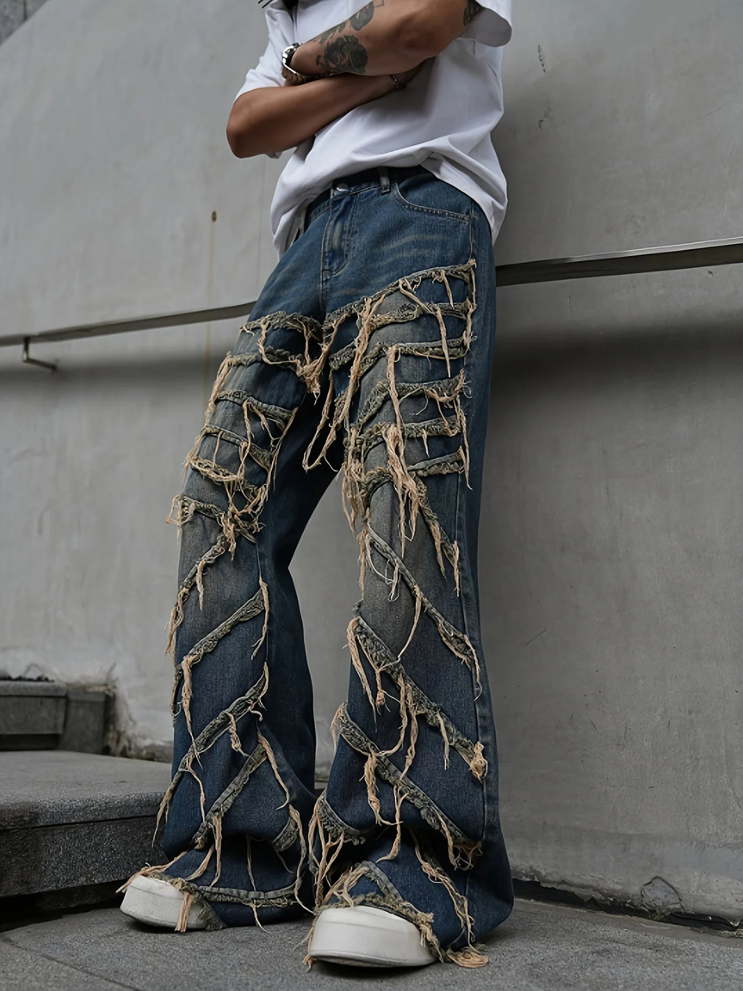 Casual Fringe Denim Jeans for Street Style