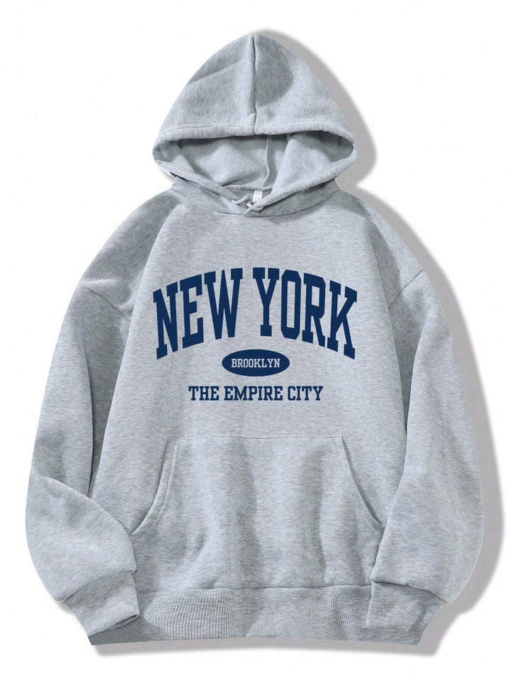 Brooklyn Creative Letter Print Hoodie