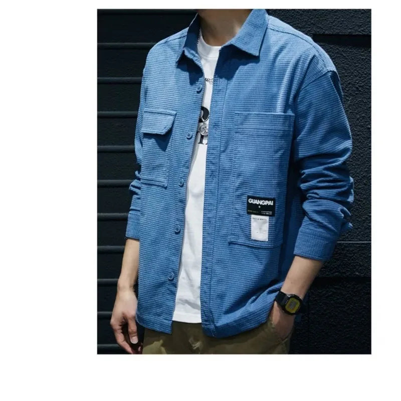 Classic Lapel Quilted Shirt Jacket