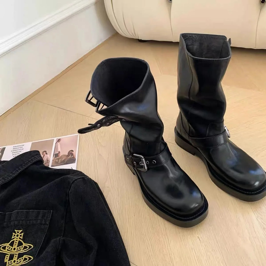 Medium Tube Short Platform Knight Boots