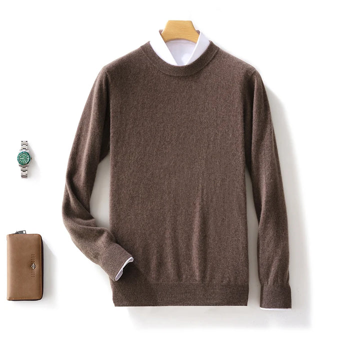 100% Pure Cashmere Thick Winter Crewneck Sweater