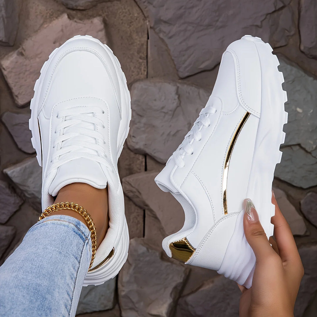 Lightweight Lace-Up Casual Sneakers